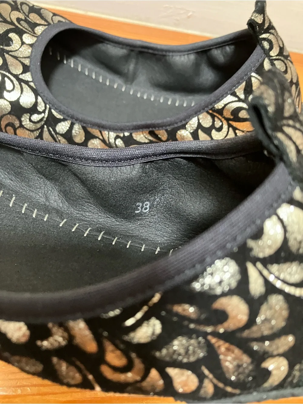 Peerko Barefoot Ballet Flats Petite Lumina Black Suede Silver Minimalist 38